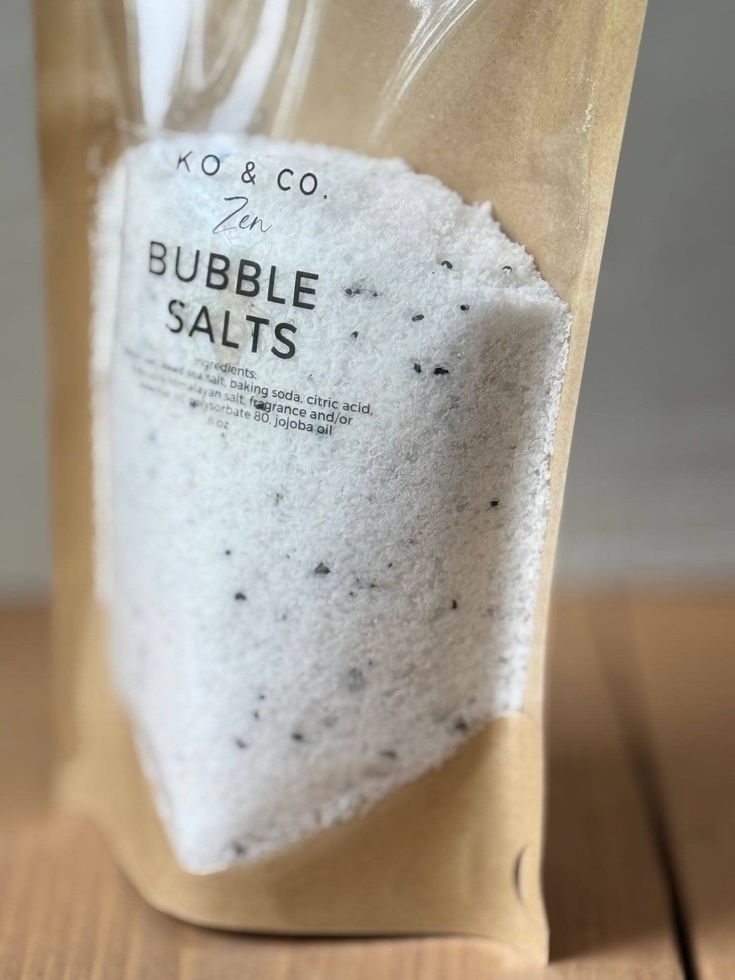 Handcrafted bubbling bath salts