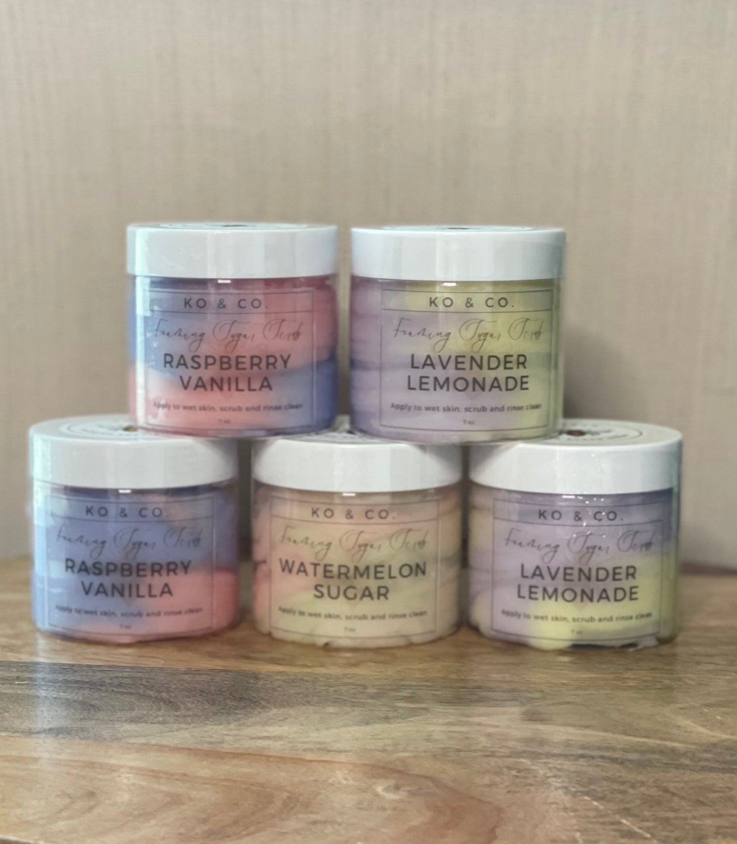 Lavender Lemonade Foaming Sugar Scrub | cleanse + polish
