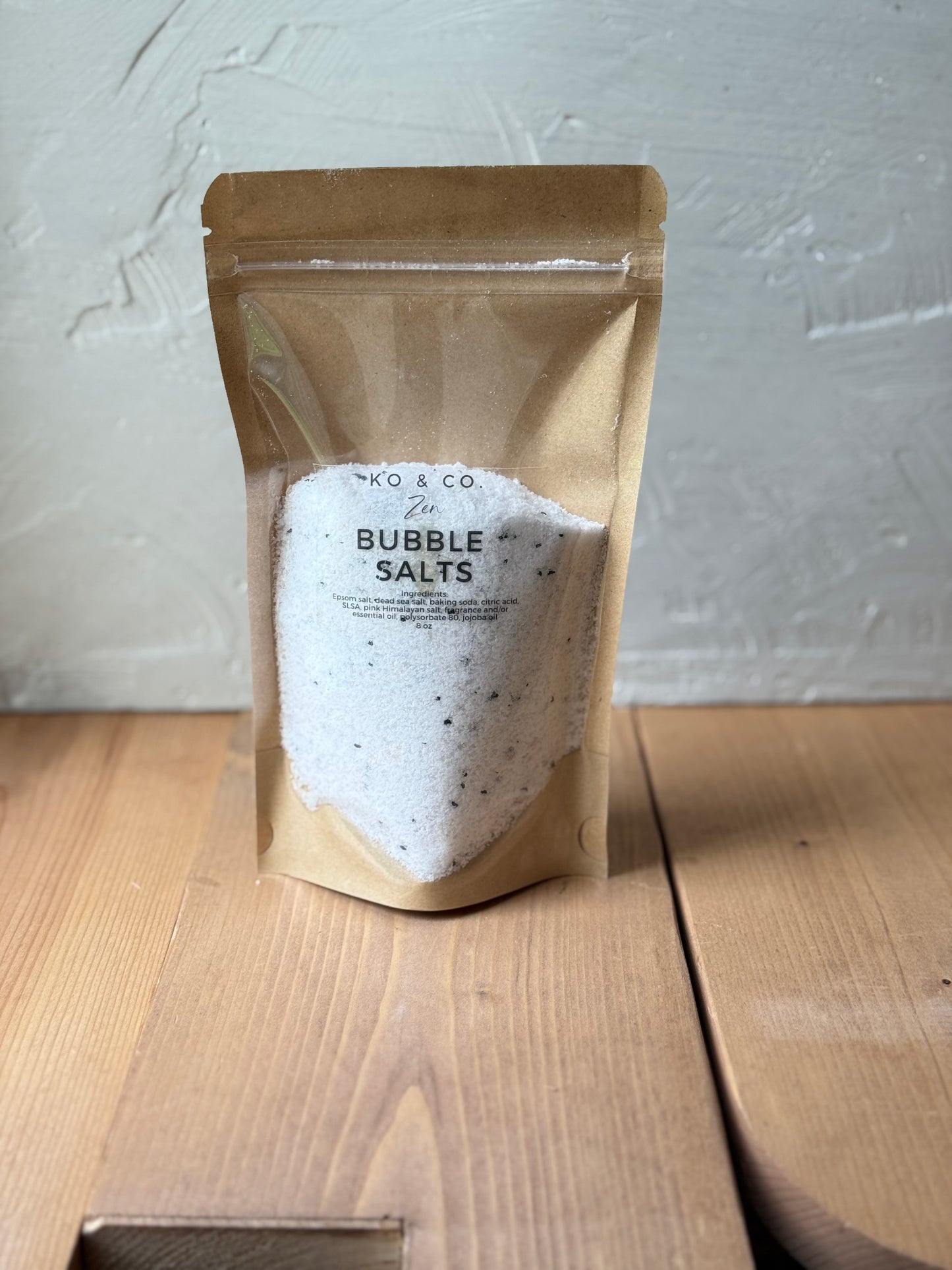 Handcrafted bubbling bath salts