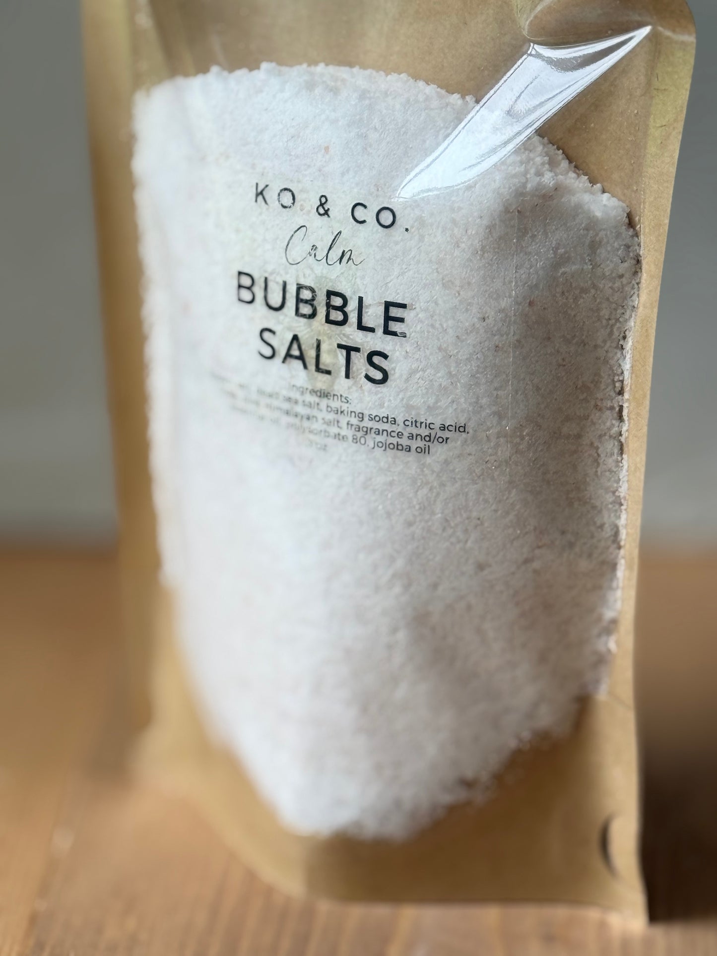 Handcrafted bubbling bath salts