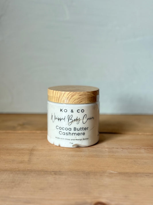 Cocoa Butter Cashmere Body Butter | whipped shea + mango moisturizer for dry skin