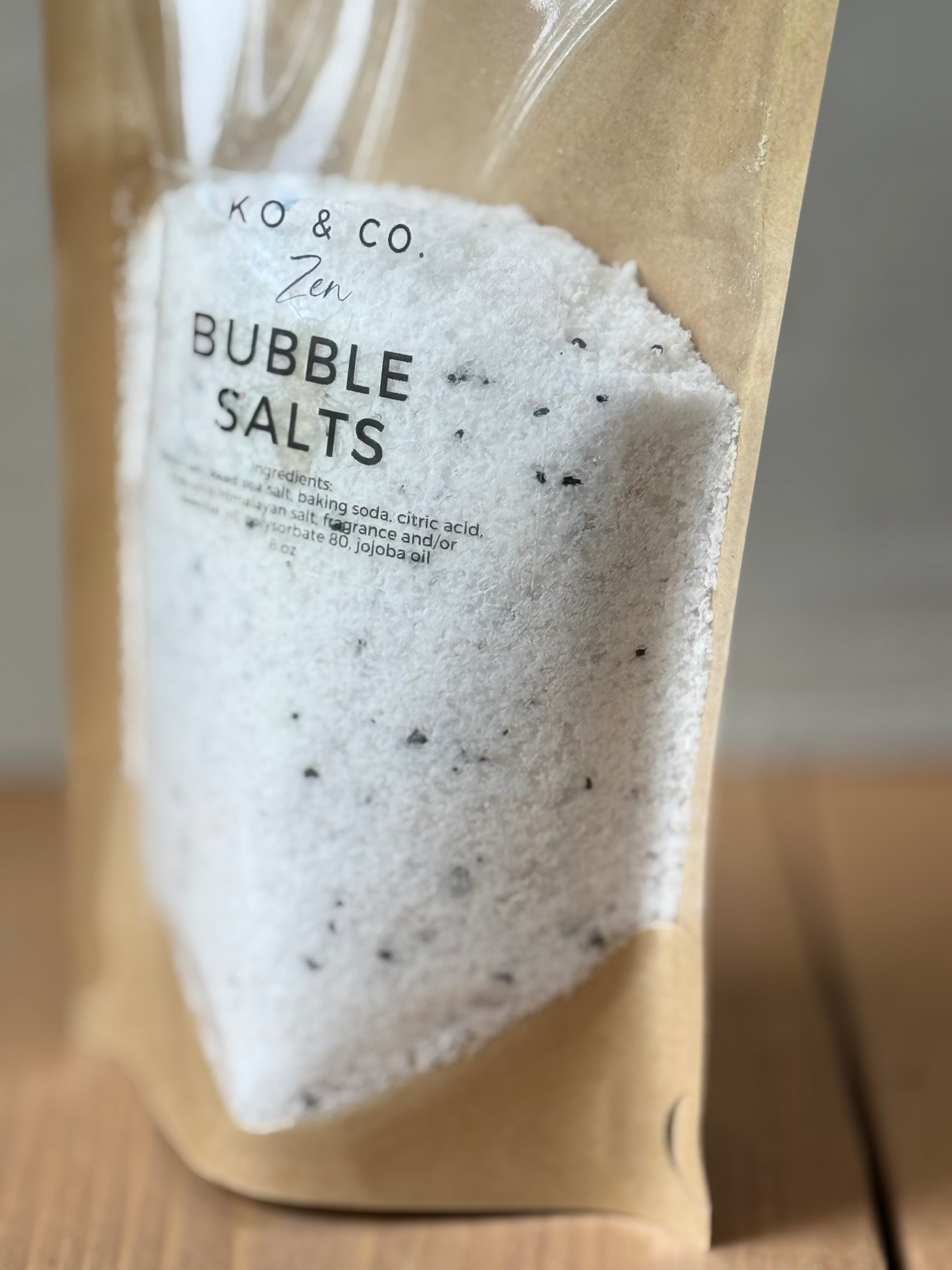 Handcrafted bubbling bath salts 