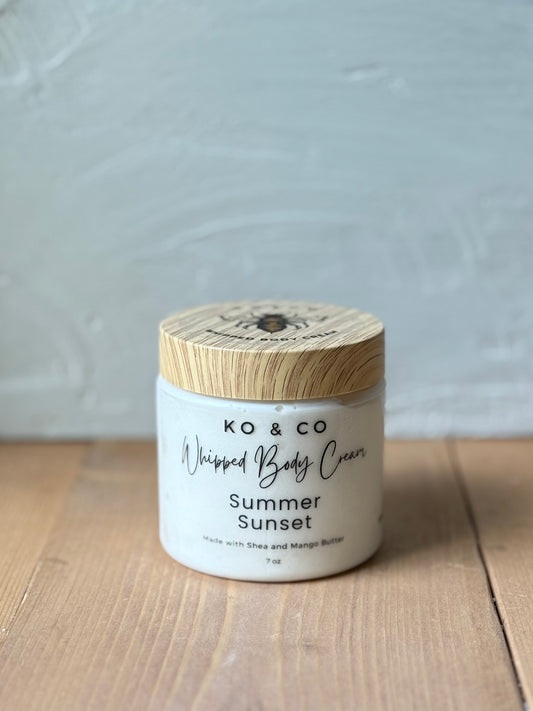 Summer Sunset Body Butter | whipped shea + mango moisturizer for dry skin